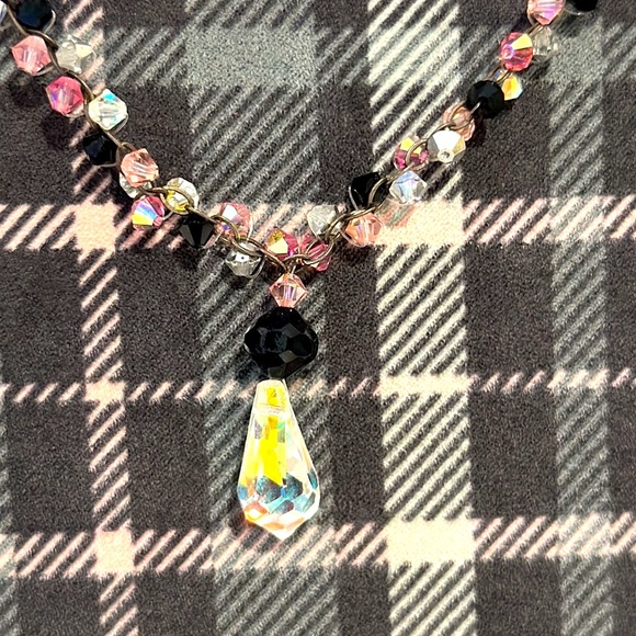 CUT CRYSTAL AND STERLING SILVER NEIMAN MARCUS NECKLACE - Picture 9 of 11